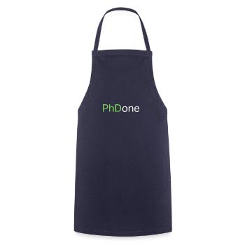 Top Best PhD Done Graduate Gift Design - Cooking Apron - navy - Front - AI Model Male 185 dark (185cm)