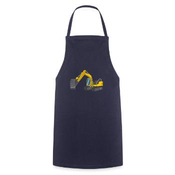 Excavator - Cooking Apron - navy - Front - AI Model Male 185 dark (185cm)