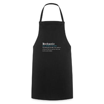 Lustige Mechanik Definition Geschenk Design - Kochschürze - Schwarz - Vorne - AI Model Male 185 dark (185cm)