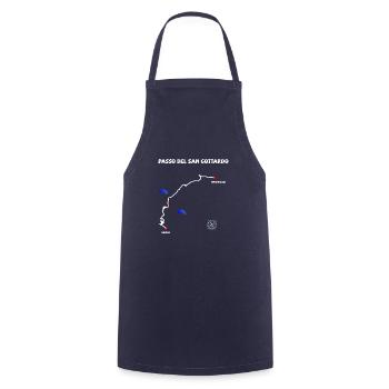 Gotthard Pass Passo del San Gottardo Serpentine - Cooking Apron - navy - Front - AI Model Male 185 dark (185cm)