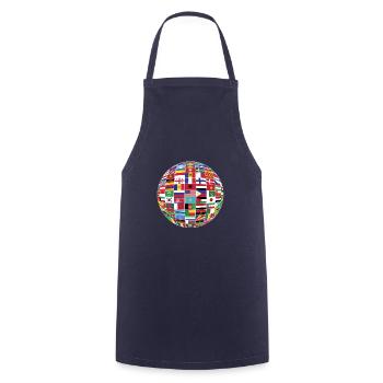 Flaggen der Länder Nationaler hispanisch-amerikani - Kochschürze - Navy - Vorne - AI Model Male 185 dark (185cm)