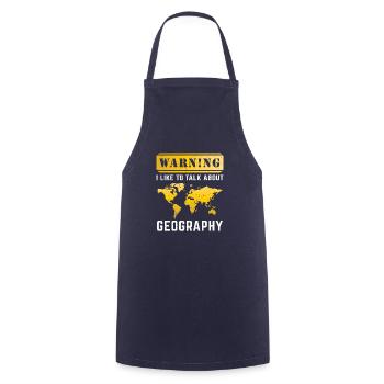I Like To Talk About Geography Teacher Gift - Kochschürze - Navy - Vorne - AI Model Male 185 dark (185cm)