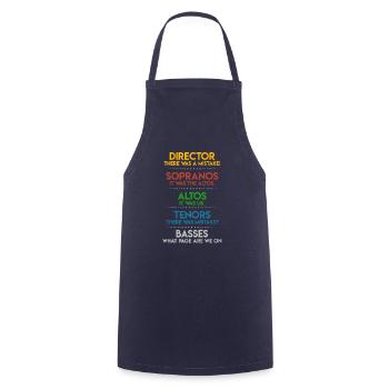 Choir Director There Was A Mistake Funny - Cooking Apron - navy - Front - AI Model Male 185 dark (185cm)
