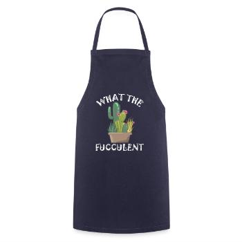cute Kawaii Cactus Succulents What the Fucculent - Kochschürze - Navy - Vorne - AI Model Male 185 dark (185cm)
