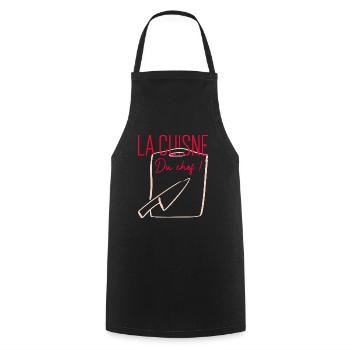 cook gift cooking apron - Cooking Apron - black - Front - AI Model Male 185 dark (185cm)