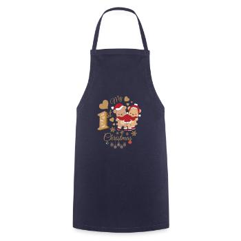 Baby's first Christmas - Cooking Apron - navy - Front - AI Model Male 185 dark (185cm)
