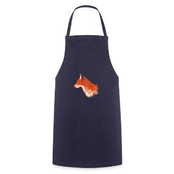 Natur Fox Naturliebhaber Geschenk - Kochschürze - Navy - Vorne - AI Model Male 185 dark (185cm)
