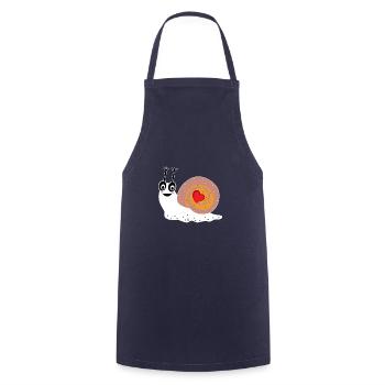 Cœur d'escargot Joli et joli cadeau - Tablier de cuisine - marine - Devant - AI Model Male 185 dark (185cm)