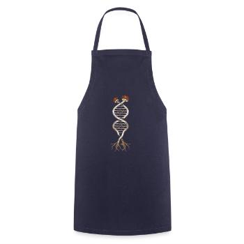 Champignon DNA Shirt Psychedelic Trippy LSD Mushrooms - Tablier de cuisine - marine - Devant - AI Model Male 185 dark (185cm)