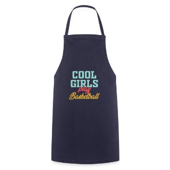 Basketball Girl Coole Mädchen spielen Basketball B - Kochschürze - Navy - Vorne - AI Model Male 185 dark (185cm)