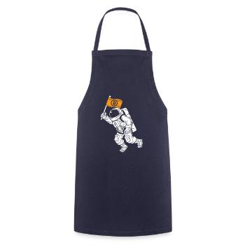 Bitcoin Atronaut Bitcoin to the Moon Bitcoin - Cooking Apron - navy - Front - AI Model Male 185 dark (185cm)