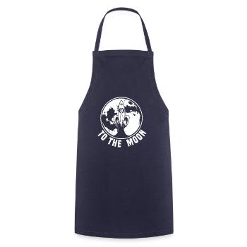 Bitcoin To The Moon Bitcoin Rocket Bitcoin Cadeau - Tablier de cuisine - marine - Devant - AI Model Male 185 dark (185cm)