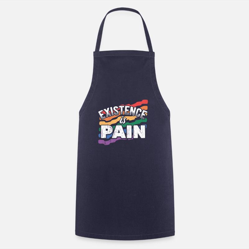 Pain existentialists buddhists life emptiness - Cooking Apron - navy