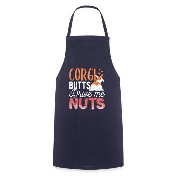 Butts puppy soft floccose creamy linty featherlike - Cooking Apron - navy - Front - AI Model Male 185 dark (185cm)