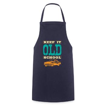 Keep It Old School Accelerate Muscle Car avec arrière - Tablier de cuisine - marine - Devant - AI Model Male 185 dark (185cm)