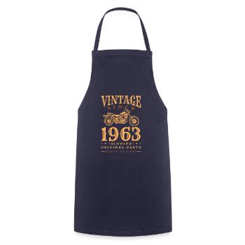 Vintage 1963 63 Anniversaire Rétro Millésime cadeau - Tablier de cuisine - marine - Devant - AI Model Male 185 dark (185cm)
