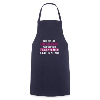 Bauherrin Spruch Hausbau Richtfest Haus Geschenk - Kochschürze - Navy - Vorne - AI Model Male 185 dark (185cm)