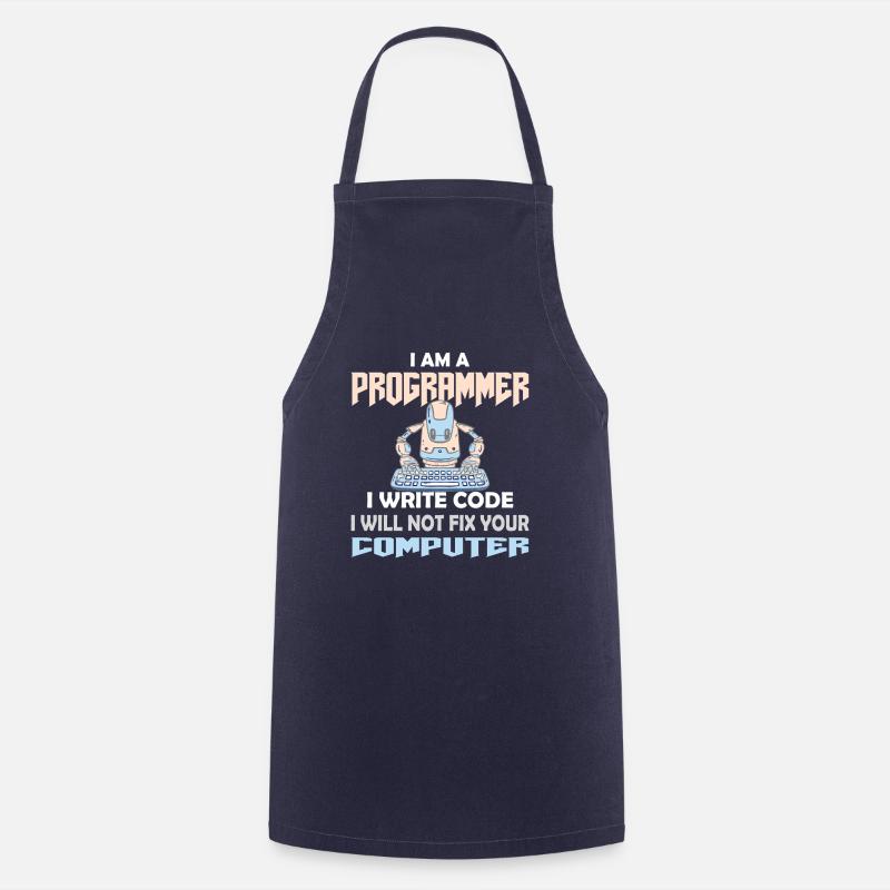 CODER HACKER PROGRAMMATEUR - Tablier de cuisine - marine