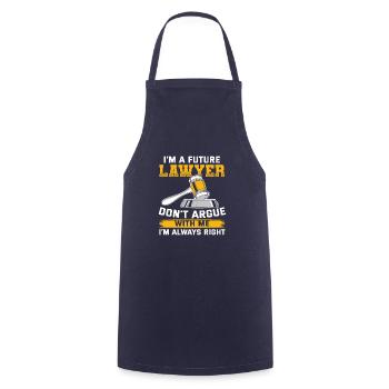 Future Lawyer DiscussEs Not Jura - Cooking Apron - navy - Front - AI Model Male 185 dark (185cm)