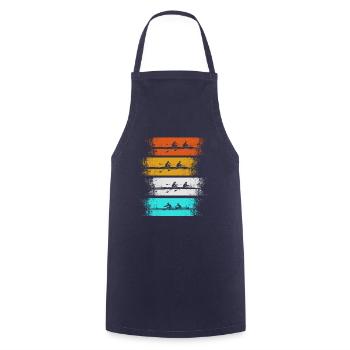 Rower Eighth Rowing Boat Vintage Rowing - Cooking Apron - navy - Front - AI Model Male 185 dark (185cm)