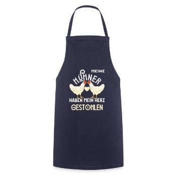 Hühnerstall Hühner Henne Bauer Geschenk - Kochschürze - Navy - Vorne - AI Model Male 185 dark (185cm)