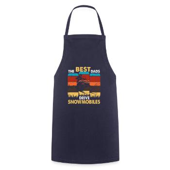 Funny Snowmobile Dad Shirt Snowmobiling Rider Gift - Cooking Apron - navy - Front - AI Model Male 185 dark (185cm)