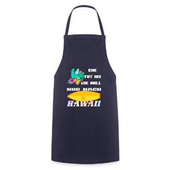 Hawaii Honolulu Hawaiian Geschenk - Kochschürze - Navy - Vorne - AI Model Male 185 dark (185cm)