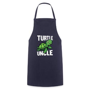 Turtle Baby Uncle Turtle Saying Gift - Cooking Apron - navy - Front - AI Model Male 185 dark (185cm)