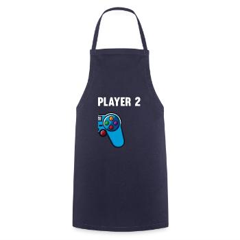 Gamer 1 2 Player Gaming Gaming Console Gift - Cooking Apron - navy - Front - AI Model Male 185 dark (185cm)