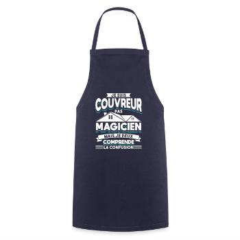Couvreur Zingueur Humour - Tablier de cuisine - marine - Devant - AI Model Male 185 dark (185cm)