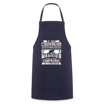 Couvreur Zingueur Humour - Tablier de cuisine - marine - Devant - AI Model Male 185 dark (185cm)
