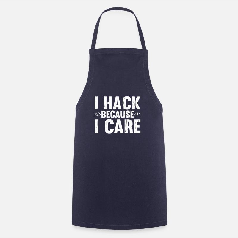 Hacker Hacking Code Computer admin Spruch Geschenk - Kochschürze - Navy
