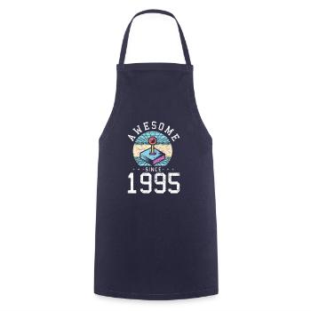 Vintage 1995 95 Birthday Retro Vintage Gift - Cooking Apron - navy - Front - AI Model Male 185 dark (185cm)