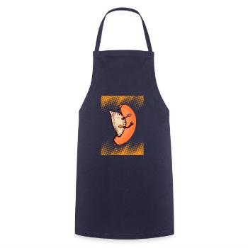 Pierogi Kiełbasa Fleischwurstknödel Kochen - Kochschürze - Navy - Vorne - AI Model Male 185 dark (185cm)