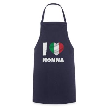 Italien Nonna Herz Flagge Italia Oma Geschenkidee - Kochschürze - Navy - Vorne - AI Model Male 185 dark (185cm)