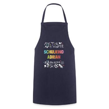 Schule Adrian Erste Klasse Schulanfang - Kochschürze - Navy - Vorne - AI Model Male 185 dark (185cm)