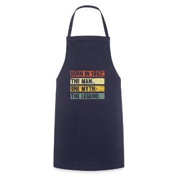 Vintage 1982 82 Birthday Retro Vintage Gift - Cooking Apron - navy - Front - AI Model Male 185 dark (185cm)