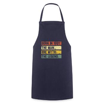 Vintage 1991 91 Birthday Retro Vintage Gift - Cooking Apron - navy - Front - AI Model Male 185 dark (185cm)