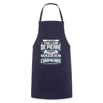 Tailleur de Pierre - Tablier de cuisine - marine - Devant - AI Model Male 185 dark (185cm)