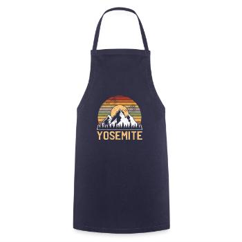 Yosemite Parc National Aventure Montagne Cadeau - Tablier de cuisine - marine - Devant - AI Model Male 185 dark (185cm)