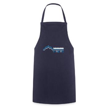 Yosemite Parc National Aventure Retro Cadeau - Tablier de cuisine - marine - Devant - AI Model Male 185 dark (185cm)