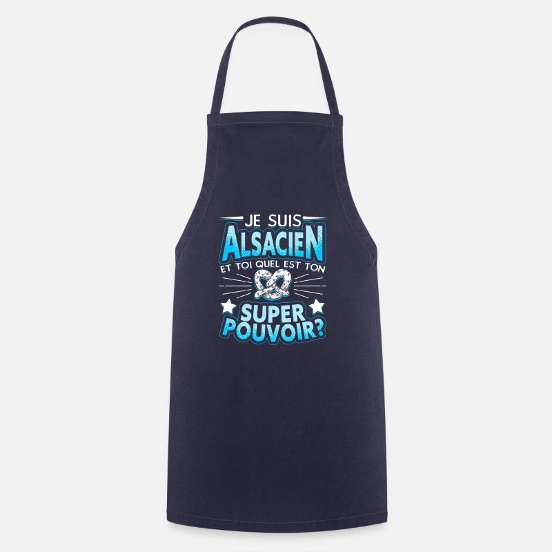 Alsace Alsacien - Tablier de cuisine - marine