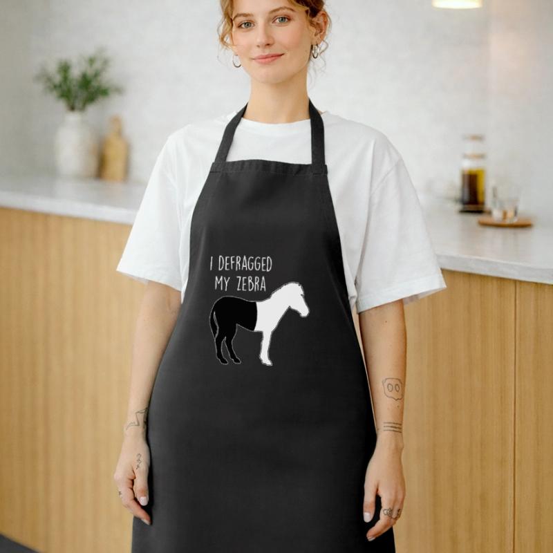 I defragged my Zebra Coder Informatiker Hacker Kochschürze
