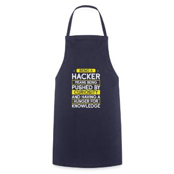 Ethical Hackers Programing Online Cybersecurity - Tablier de cuisine - marine - Devant - AI Model Male 185 dark (185cm)