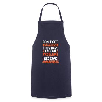 RSD CRPS Warrior Orange Ribbon CRPS Awareness - Tablier de cuisine - marine - Devant - AI Model Male 185 dark (185cm)