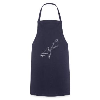 Musical Notes Music Musicians Sheet Music Keys Sheet Music Notes - Cooking Apron - navy - Front - AI Model Male 185 dark (185cm)