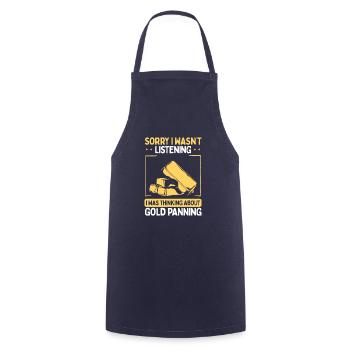 Gold Prospector Gold Miner for Gold Gold Panning - Cooking Apron - navy - Front - AI Model Male 185 dark (185cm)