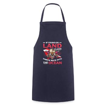 Throw Bach Into The Ocean Scuba Diving Taucher - Kochschürze - Navy - Vorne - AI Model Male 185 dark (185cm)
