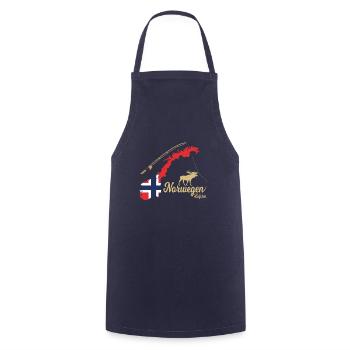 Norwegen Lofoten Angeln Skandinavien Motive - Kochschürze - Navy - Vorne - AI Model Male 185 dark (185cm)