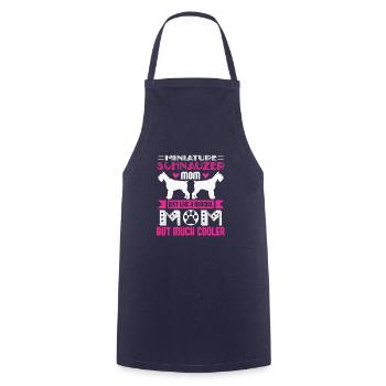 Miniature Schnauzer Mom Just Like A Normal Mom - Cooking Apron - navy - Front - AI Model Male 185 dark (185cm)